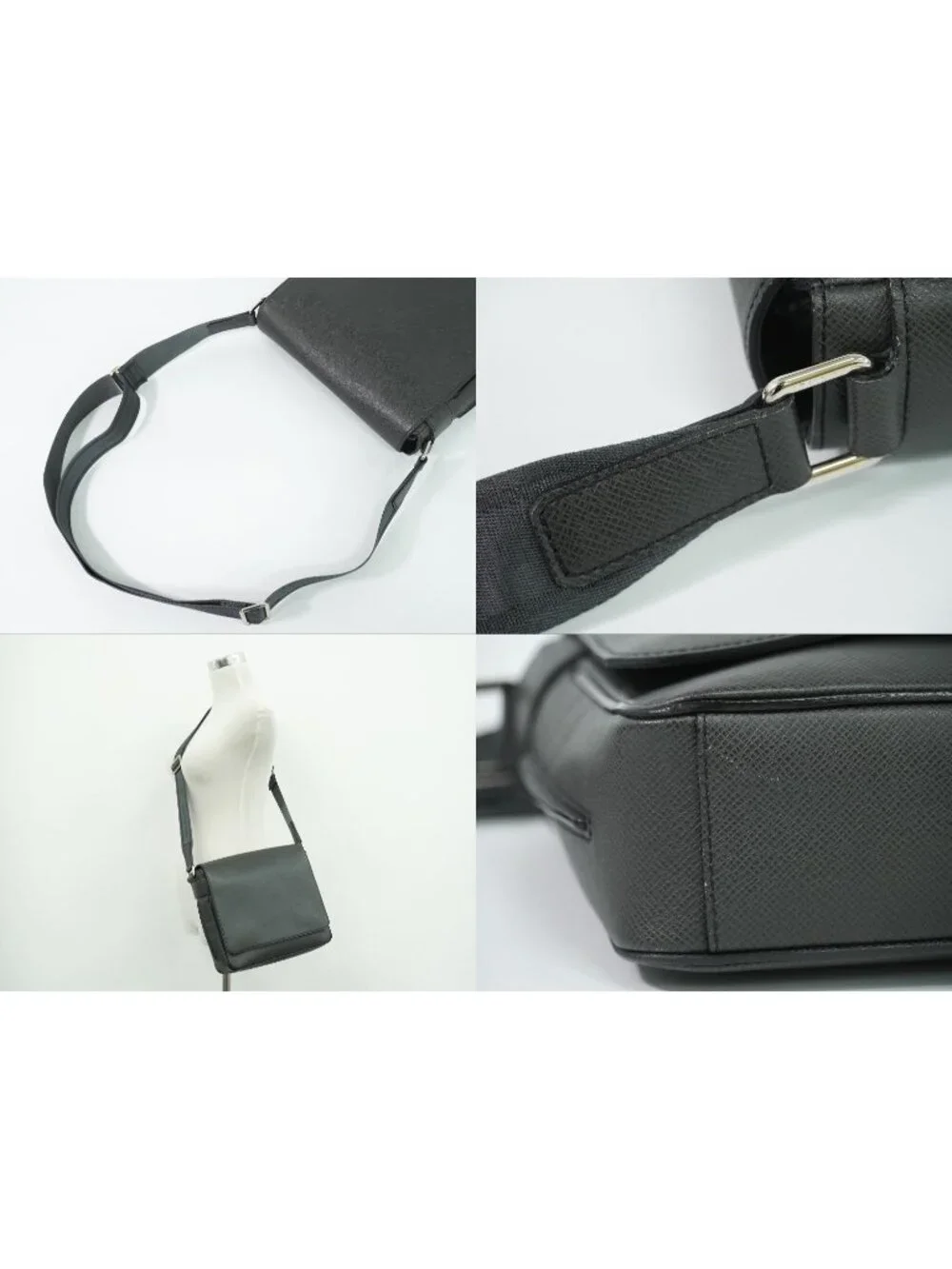 Louis Vuitton LV Roman PM Taiga Leather Shoulder Bag Ardoise